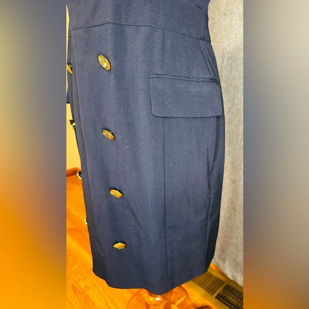 Venus Navy Blue Sleeveless Blazer Dress Women’s Size 8 – Midi Dress